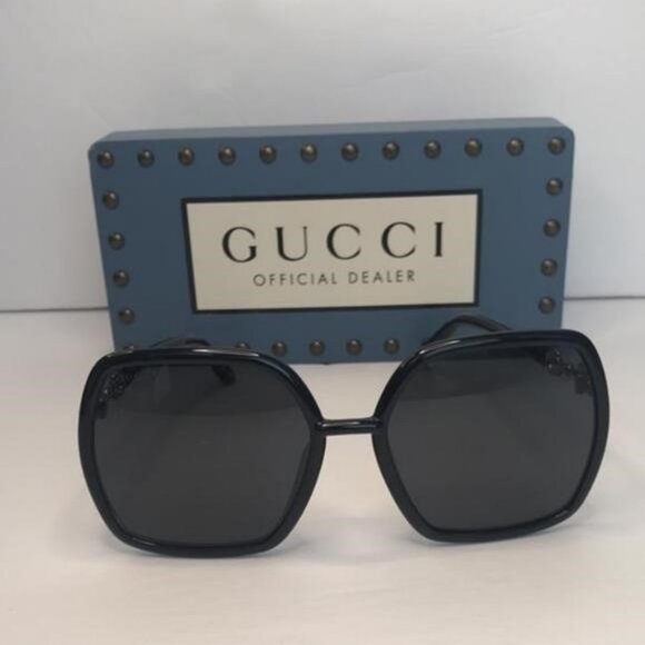 💯 - Authentic New GUCCIGrey Square Ladies SunglassesGG0890S 001 55 - Picture 6 of 16
